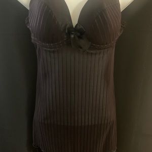 Black pinstriped lingerie